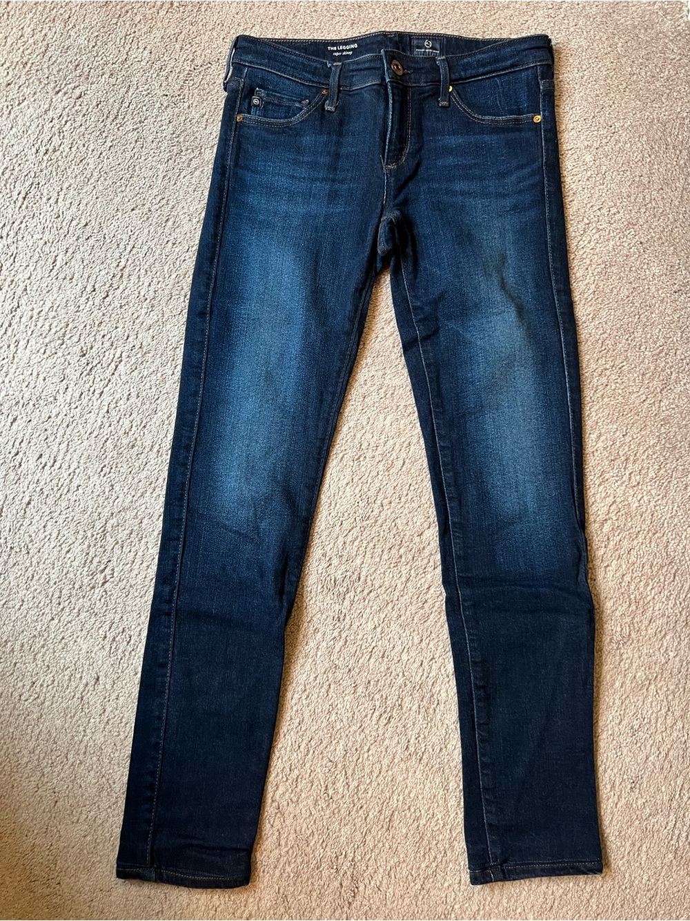 Ag Adriano Goldschmied Dark Indigo Skinny Jeans